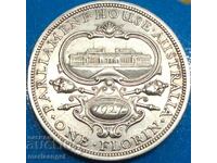 Australia 1927 1 florin George V 11.27g silver