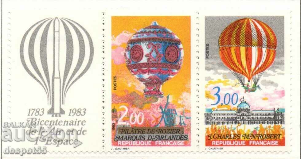 1983. Франция. 200 г. от първия човешки полет.