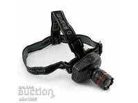 Headlamp, 1W, LED, Zoom, 60 lumens, 150000 hours, black