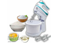 Mixer with bowl, 500W, 5 speeds, White/Blue