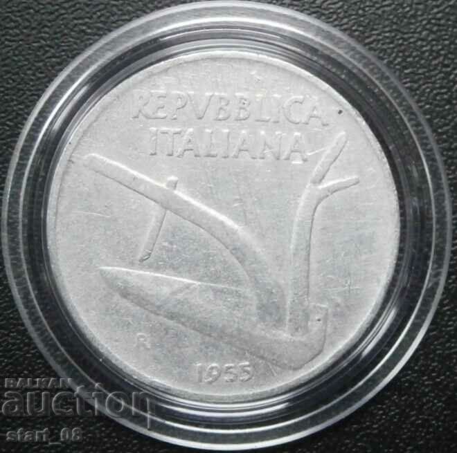 Italy 10 Lire 1955