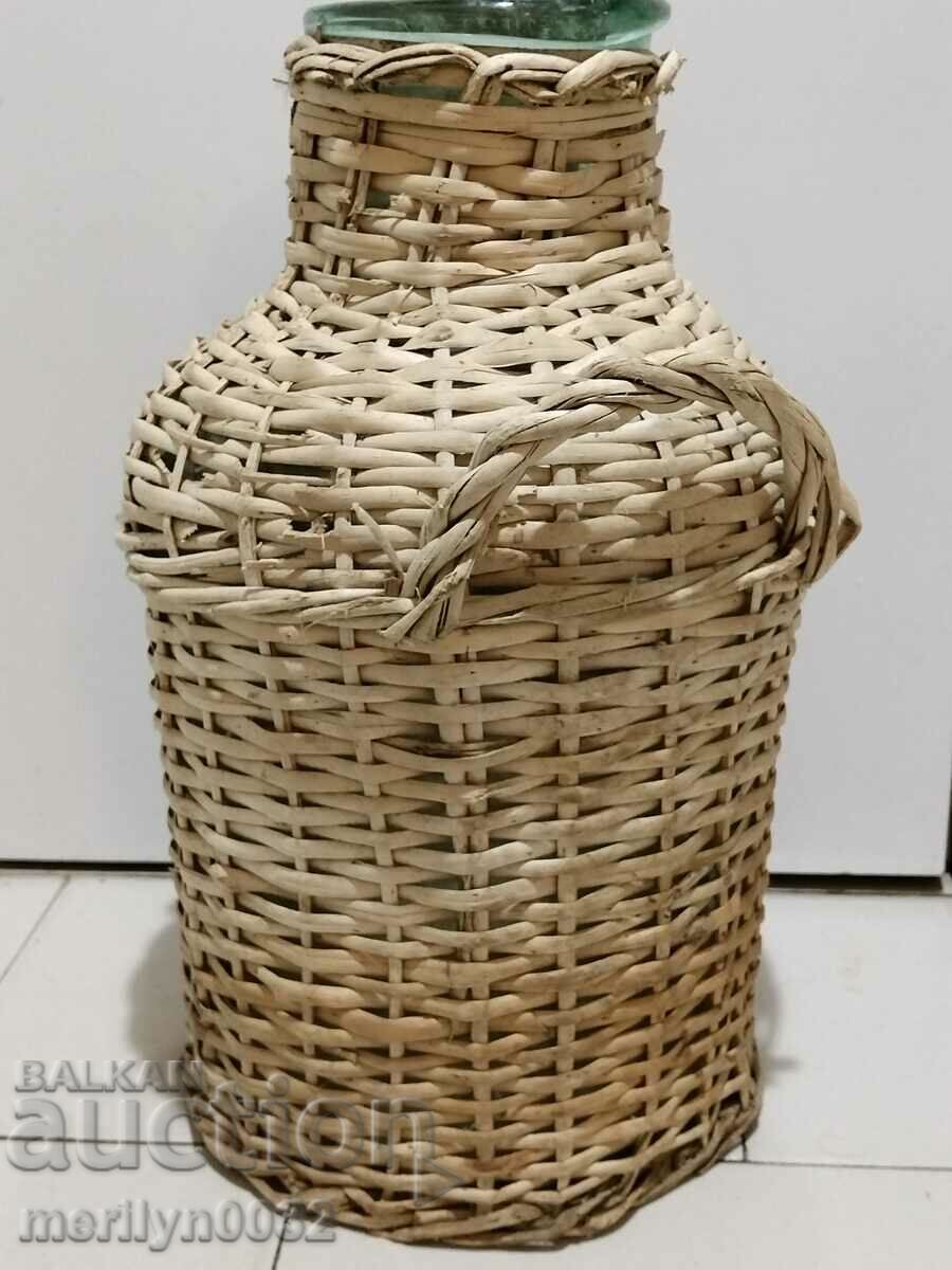 Antique Wicker Wicker Glass Jar with price 50.00 BGN | € 25.56 Antique Wicker Wicker Glass Jar with price 50.00 BGN | € 25.56