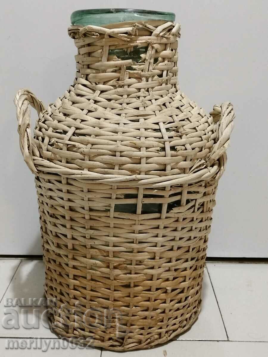 Auction Antique Wicker Wicker Glass Jar Auction Antique Wicker Wicker Glass Jar