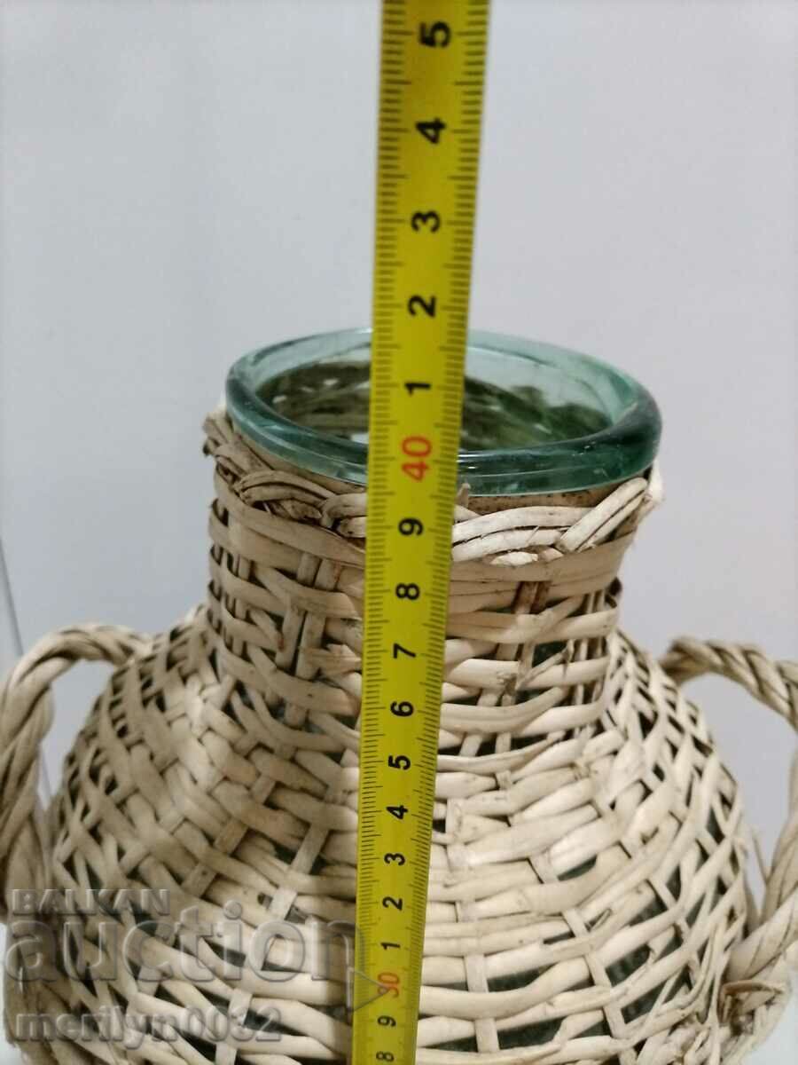 Delivery of Antique Wicker Wicker Glass Jar Delivery of Antique Wicker Wicker Glass Jar
