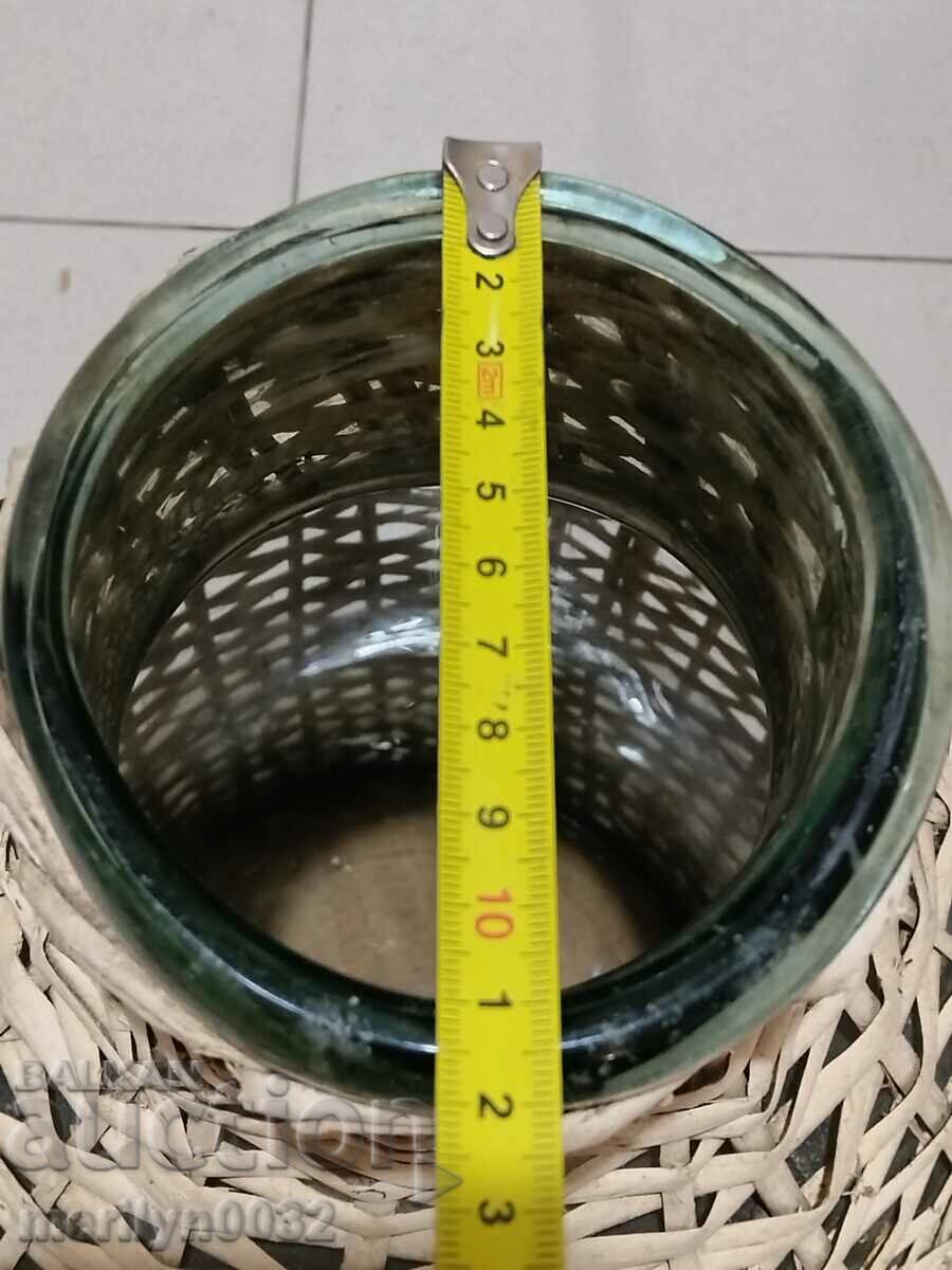 Antique Wicker Wicker Glass Jar - 5 Antique Wicker Wicker Glass Jar - 5