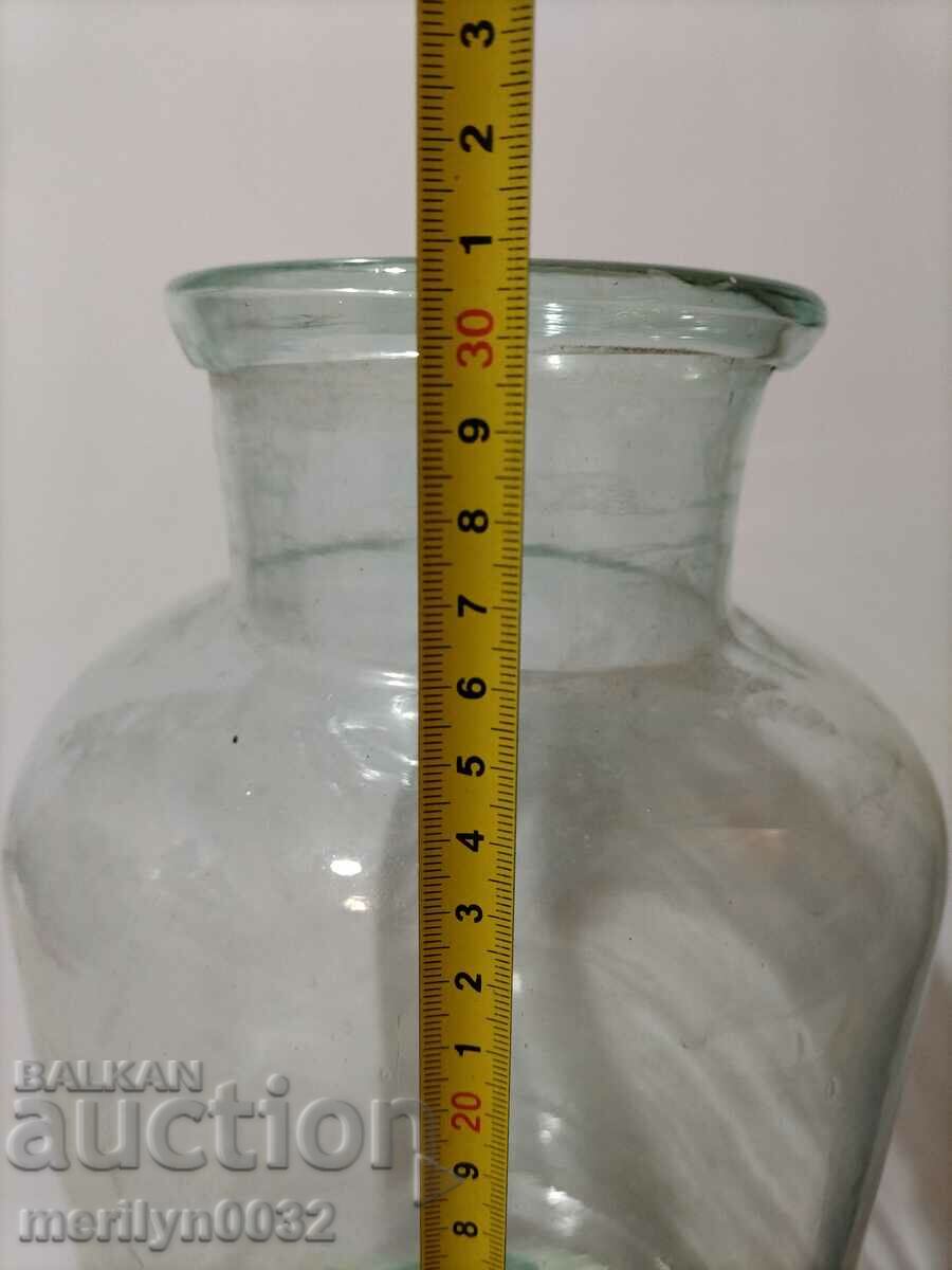 Borcan de sticlă din răchită antică - 5 Borcan de sticlă din răchită antică - 5