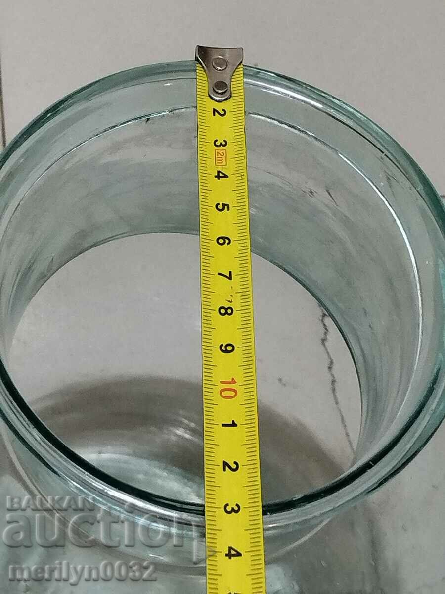 Borcan de sticlă din răchită antică - 6 Borcan de sticlă din răchită antică - 6