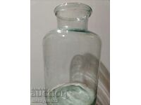 Antique Wicker Wicker Glass Jar