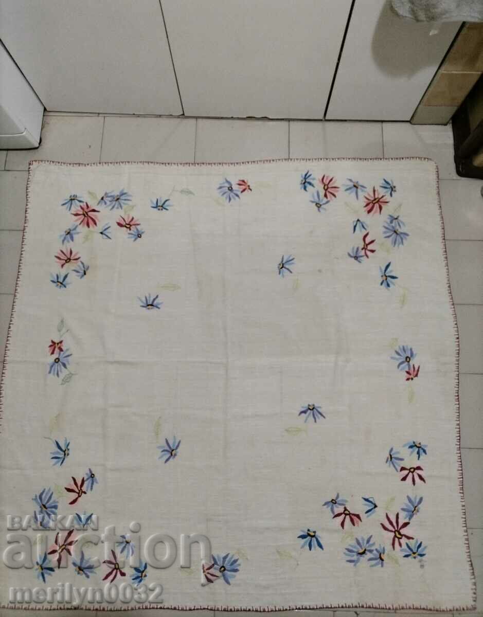 Old embroidered tablecloth milo Bulgarian embroidery carpet