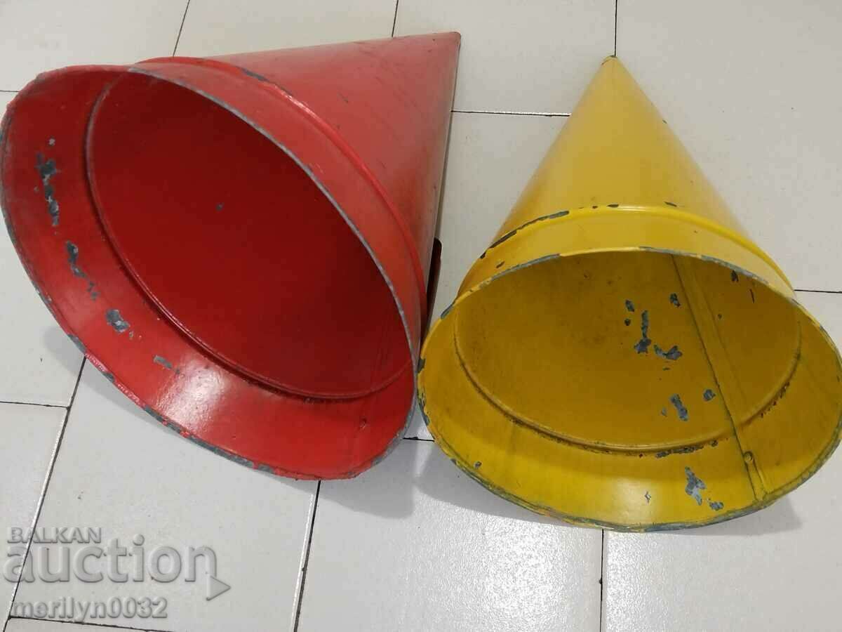 Auction Old metal bin, a pair of 2 pieces, from a park early in the 1960s, NRB Auction Old metal bin, a pair of 2 pieces, from a park early in the 1960s, NRB