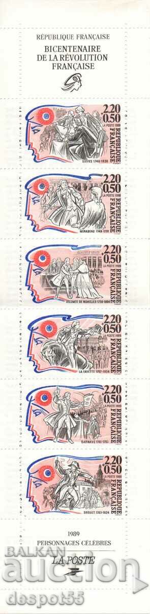 1989. Франция. 200-годишнина от Френската революция. Карнет.