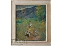 Picture, haymaking, art. D. Todorov-Zharava (1901-1988)