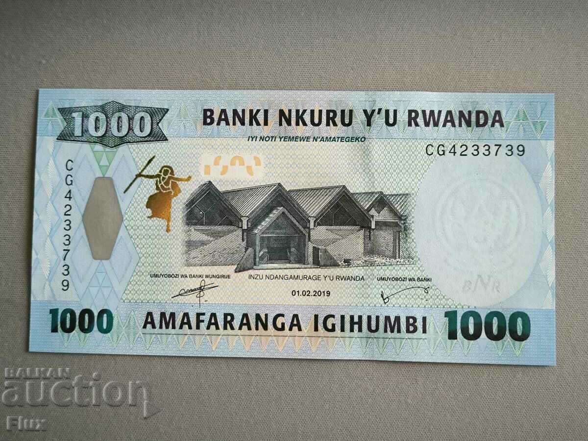 Bancnota - Rwanda - 1000 franci UNC | 2019