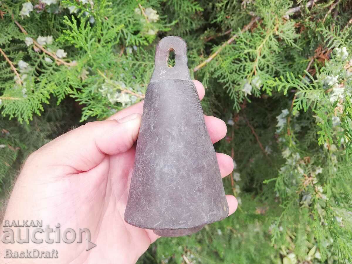 OLD BRONZE TANK BELL, CYLINDER, PUSH, BELL - 5