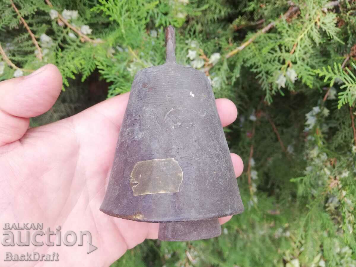 OLD BRONZE TANK BELL, CYLINDER, PUSH, BELL