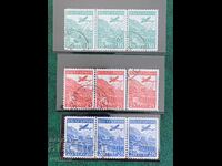 Stamps-Airmail-Strasbourg-1932-Series of threes