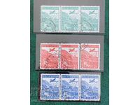 Stamps-Airmail-Strasbourg-1932-Series of threes