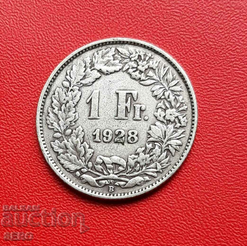 Switzerland-1 franc 1928