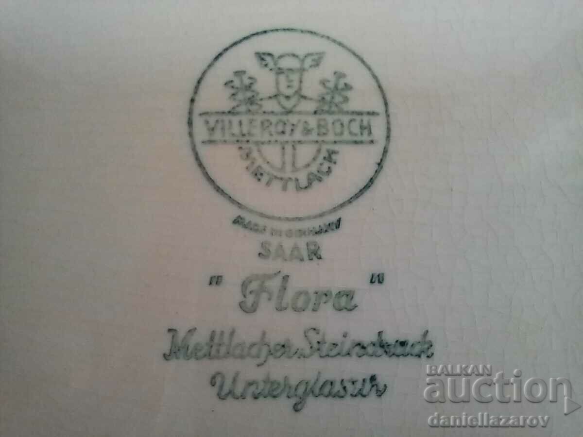 Παράδοση Villeroy and Boch Porcelain Plate δεκαετία του 1950 Παράδοση Villeroy and Boch Porcelain Plate δεκαετία του 1950