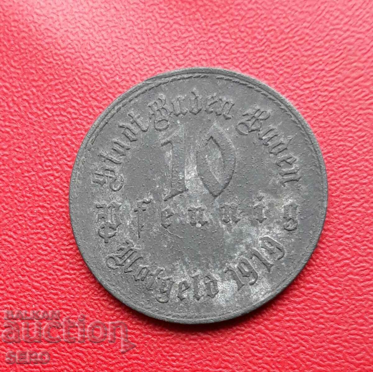 Germany-Baden-Württemberg-Baden-10 Pfennig 1919