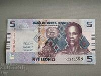 Banknote - Sierra Leone - 5 Leones UNC | 2022