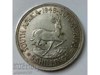 5 Shilling Silver 1948 South Africa - Silver Coin #1