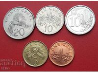 Singapore lot of 5 coins