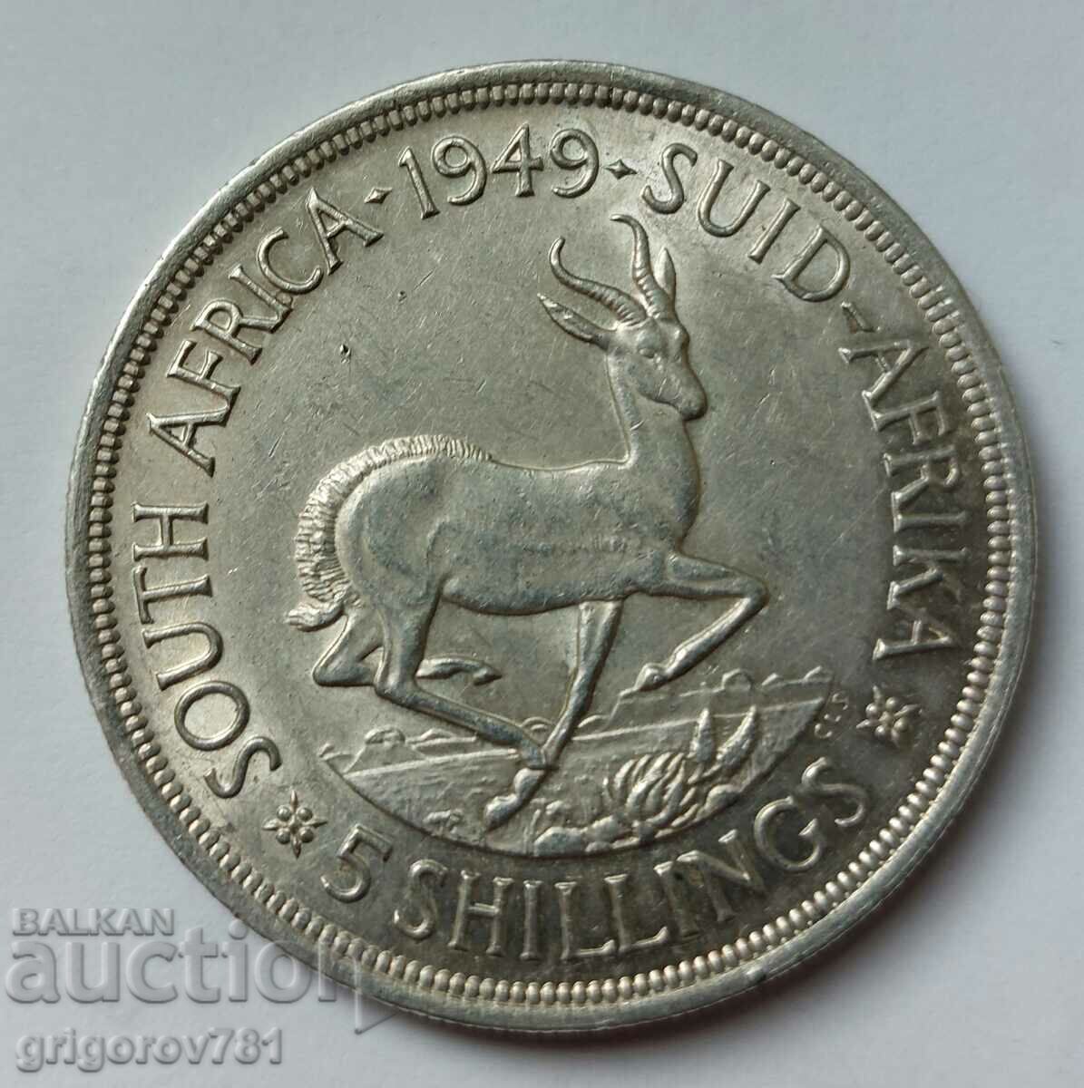 5 Shillings Argint 1949 Africa de Sud - Moneda de argint #3