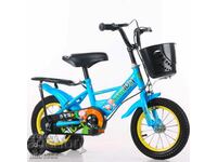 Children's bicycle with metal basket