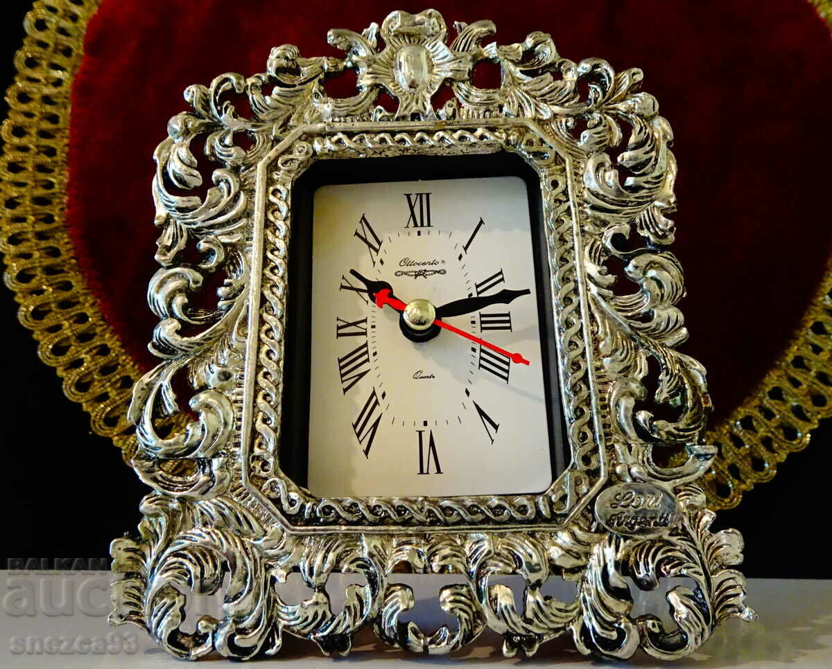 Lori Argenti Silver Bezel Table Clock.