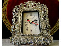 Lori Argenti Silver Bezel Table Clock.