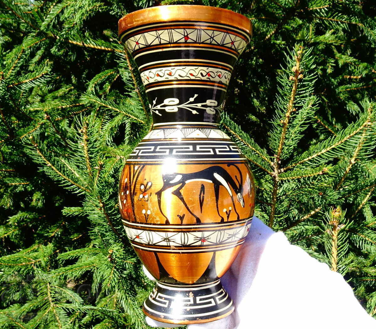 Copper vase, hunting paintings, Antelopes, Gazelles - 6 Copper vase, hunting paintings, Antelopes, Gazelles - 6