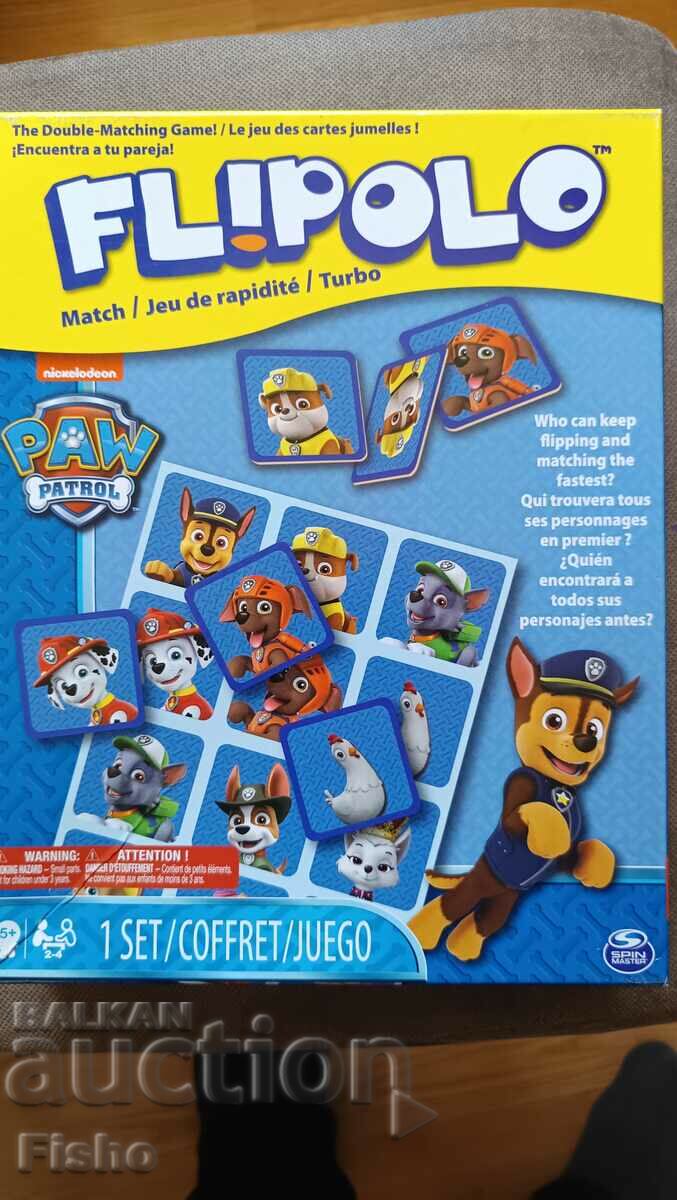 Children's game Dog Patrol. Flipolo, spin master, paw patrol