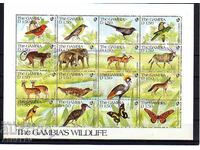 1992 Fauna of THE GAMBIA 3 blocks of 16 m.**