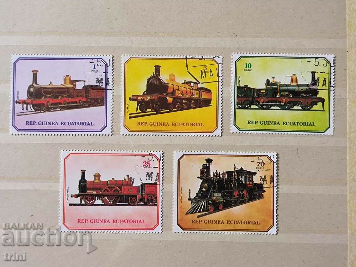 Guineea Ecuatorială 1978 Airmail - Locomotive