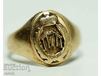 Royal Military Officer's 14K Gold Ring 7th Infantry Regiment