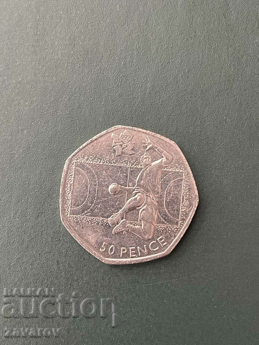 50 pence 2011 Great Britain Olympic Games Handball London