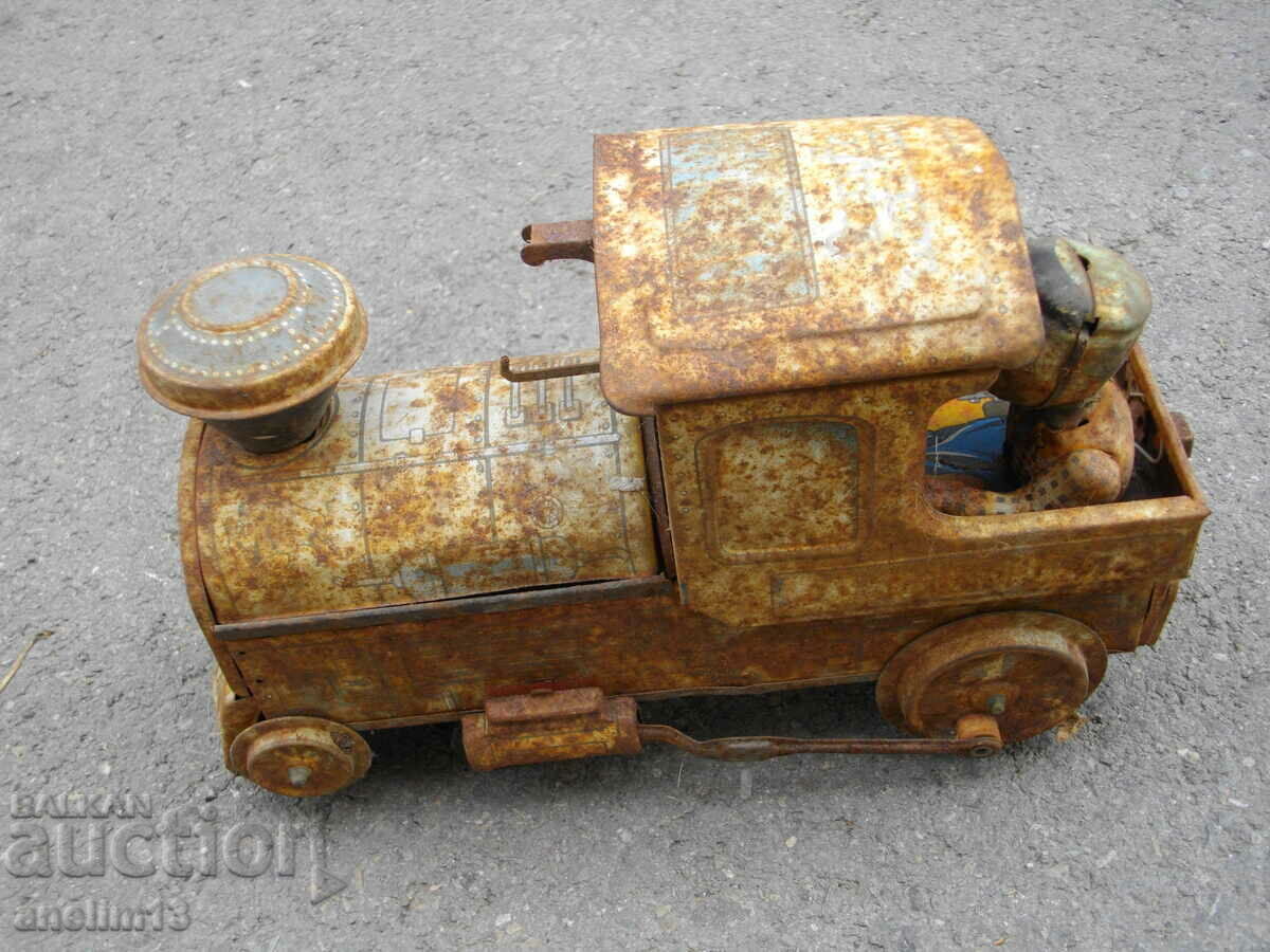 OLD TIN TOY TRAIN LOCOMOTIVE TIN TOY F FLIM LEMEZ OLD TIN TOY TRAIN LOCOMOTIVE TIN TOY F FLIM LEMEZ
