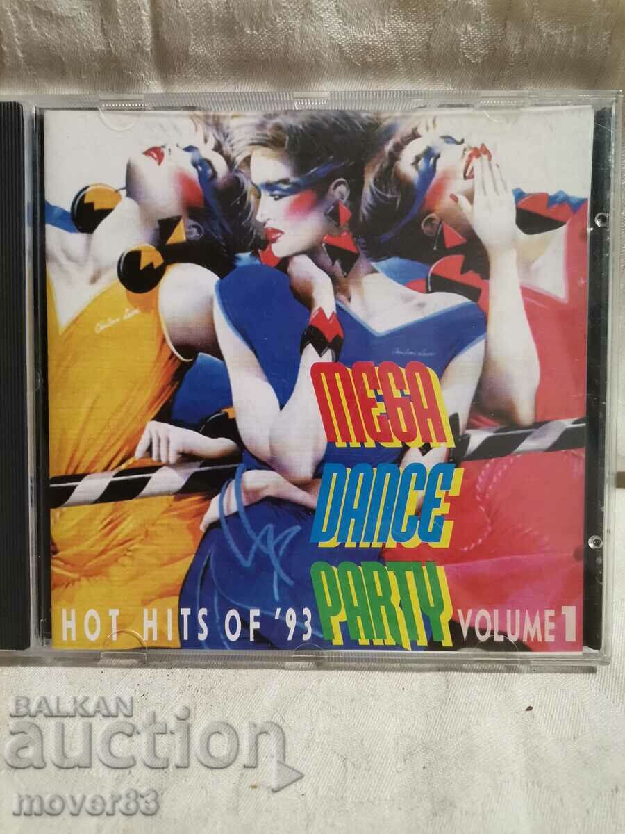 CD disc music. "Mega dance party 93"