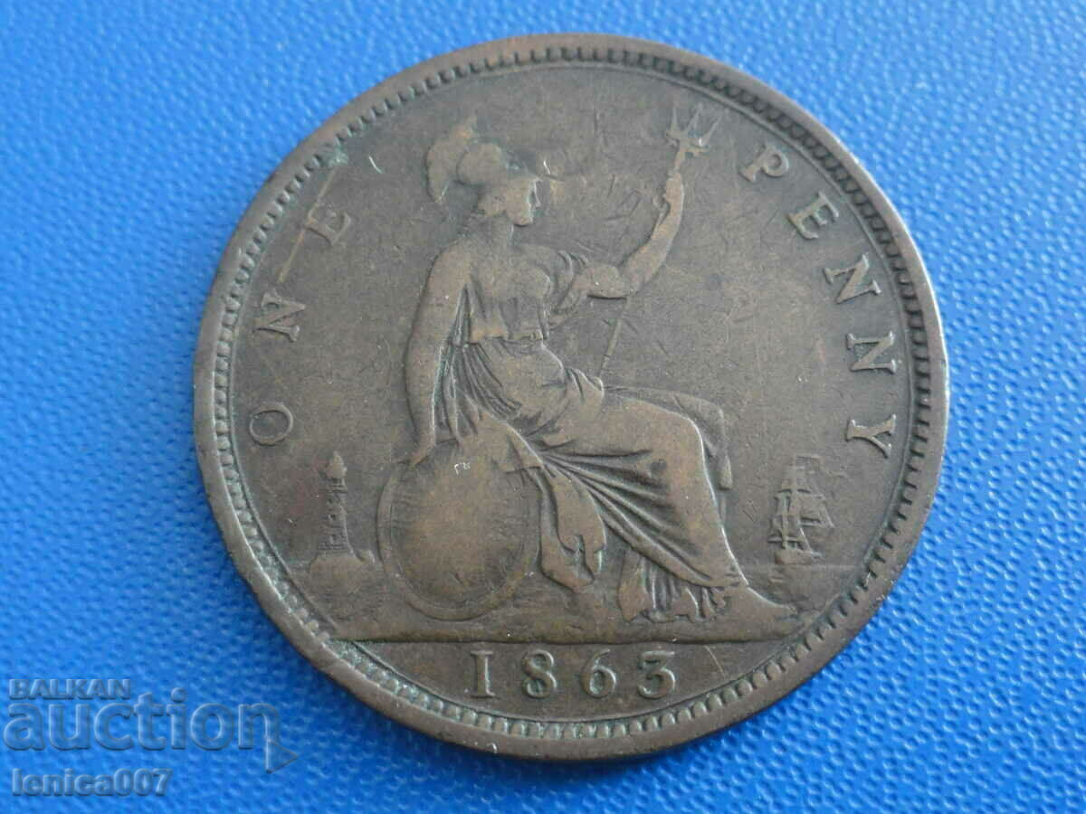 Great Britain 1863 - 1 penny - 5 Great Britain 1863 - 1 penny - 5