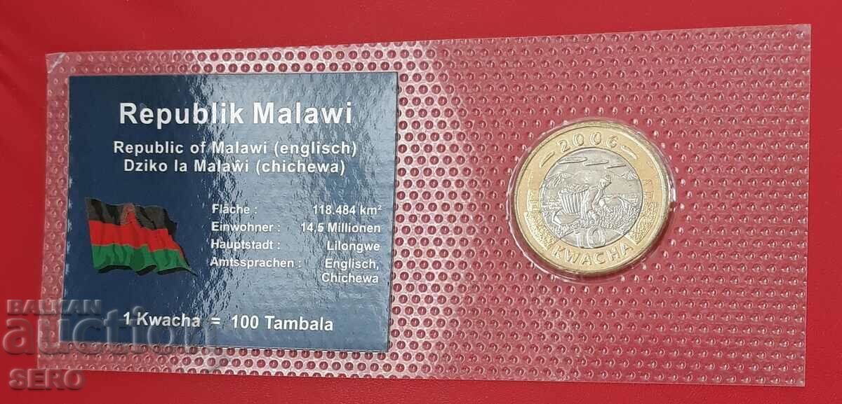 Malawi-10 kwacha 2006 σε blister