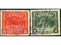 Stamped stamps National Motifs 1938 of Salvador