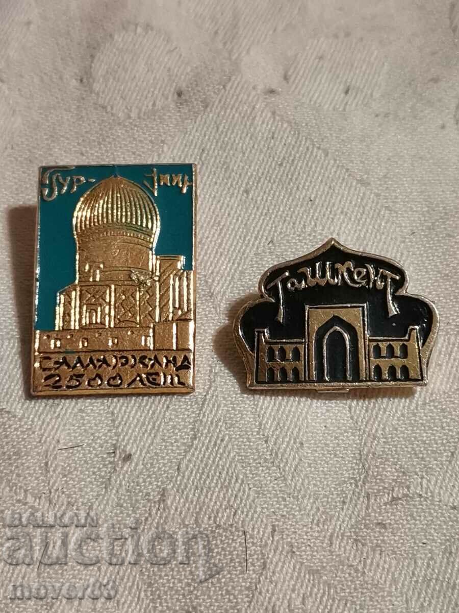 Badges "Tashkent/Samarkand-Uzbekistan". Kit