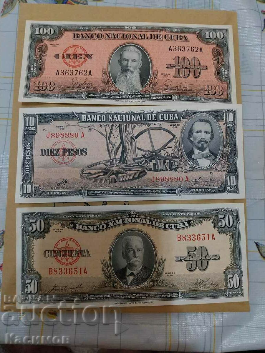 Old RARE Banknotes from Cuba, UNC!