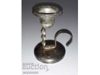 OLD CANDLESTICK. SILVER BRONZE