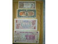 Old RARE British Occupation Banknotes, UNC!