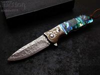 Knife, pocket knife, folding knife, Damascus steel