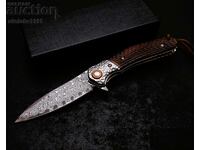 Knife, pocket knife, folding knife, Damascus steel