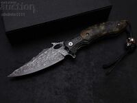 Knife, pocket knife, folding knife, Damascus steel