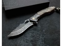 Knife, pocket knife, folding knife, Damascus steel